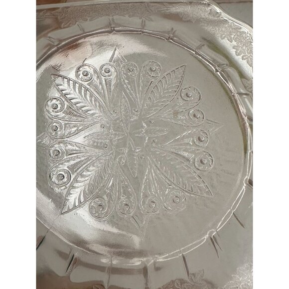 Adams Pink Depression Glass Saucer Rounded/Scalloped Edges 7.5" Two Bridal - Picture 3 of 4